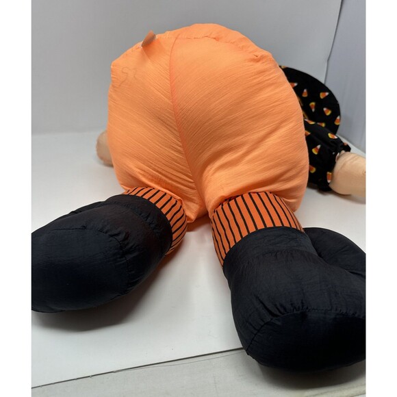 Vintage Halloween Witch Scarecrow Dan Dee Nylon Puffalump Style 26" Plush - Picture 8 of 8